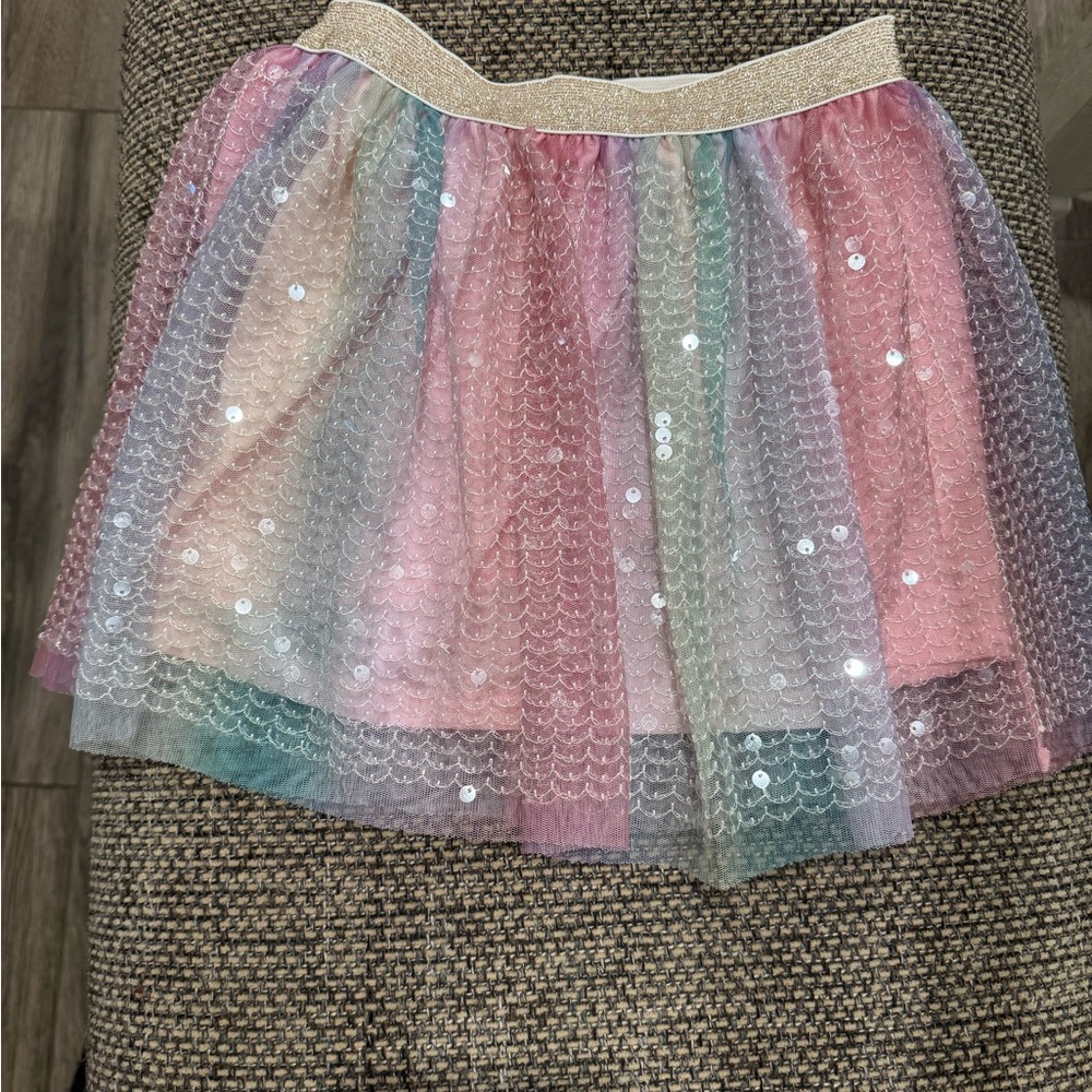 Multicolor Sequin Kids Skirt